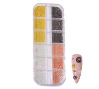 Nail Charm Accessories - Manicure Caviar Beads, Glitter Nail Beads | Manicure Art Accessories, Nail Salon Use, Mixed Luxury Texture, Decorative Embellishments Jewellery Craft Nail Design Kit K