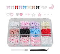 Nail Charms, Nail Jewel Cute, Nail Charm Nail Accessories, Manicure Decoration, Bowknot, Multi Shape Pearl, Heart, Star Nail Decoration Set for Phone Case Decoration