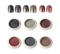 Nail Chrome - 6 Boxes Cħrome Naił Powder, Nail Glitter | Chrome Naił Powder - for Festival, Dating, Makeup, Halloween Easy to Apply in Just 2-3 Minutes for Nails Enthusiasts