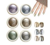 Nail Chrome - 6 Boxes Cħrome Naił Powder, Nail Glitter | Chrome Naił Powder - for Festival, Dating, Makeup, Halloween Easy to Apply in Just 2-3 Minutes for Nails Enthusiasts