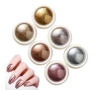 Nail Chrome Powder Set - 6 Colors Glitter Fingernail Chrome - Nail Pigment Powder Shimmer for Girlfriend, Wife, Girlfriend, Sister, Daughter for More Choices with this Set
