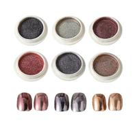Nail Chrome Powder Set, 6 Colors Mirror Effect Fingernail Chrome, Nail Pigment Powder for Girlfriend, Wife, Friend, Sister, Daughter