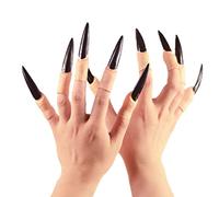 Nail Claws False Nail 10PCS Arrow Claw Rings Cosplay Finger Tips Party Halloween Prop Witch Claws Armor finger Gothic Vampire Nails