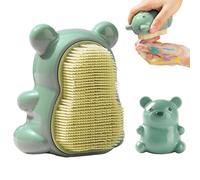 Nail Cleaning Brush, Cute Bear Nail Scrubber Brush with Soft Bristle for Toes and Nails Men Women, 2.9x3.2 Inch