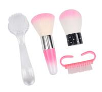 Nail Cleaning Brush Set Plastic Long-handled Dust Brush | Strong Cleaning, Gentle on Skin, Manicure and Pedicure Treatment Use, Portable Dirt Cleaning Tool