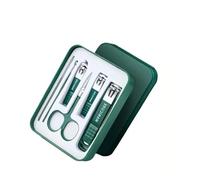 Nail Clipper Combo Set HighGrade Household Fingernail Clippers Men and Women Universal Trimming Tools Simple Portable Nail Tools(Green B 6pcs)