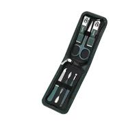 Nail Clipper Set 6 Pcs Portable Luxury Manicure Sets Pedicure Tools Bright Black Nail Clipper Set Personal Care Tools Eyebrow Scissors for Male and Female Nails Scissors(Green)