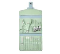 Nail Clipper Set Manicure Pedicure Kit Personal Care Nail Clipper Kit Green Stainless Steel 16 Piece Nail Scissors Set Pliers Nail and Foot Repair Tools,