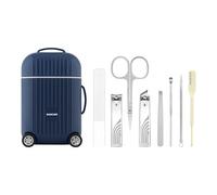 Nail Clipper Set, Mini Travel Case 8-Piece Nail Clipper Set, for Daily Use at Home, Travel Emergency, Beauty Tools, Gifts (Blue)