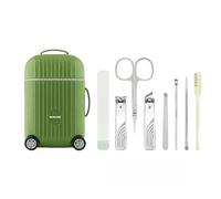 Nail Clipper Set, Mini Travel Case 8-Piece Nail Clipper Set, for Daily Use at Home, Travel Emergency, Beauty Tools, Gifts (Green)