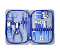 Nail Clipper Set Multifunctionality Nail Clippers Manicure Kit Nail Clipper Set Nail Clippers Scissors,Blue-16 * 11.5 * 3CM