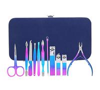 Nail Clipper Set Pro Manicure Pedicure Kit Eyebrow Scissors Dead Skin Pusher 12pcs