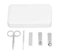 Nail Clipper Set Stainless Steel High Sharpness Wide Application Manicure Set for Finger Nail Toenail Ear Care 5Pcs Per Set with Storage Box