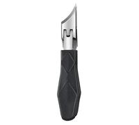 Nail Clippers Ergonomic Design with Angled Precision Blades Anti-Splash Cutting System Residue Collector for Mess Free Trimming - Non-Slip Grip Comfortable for Elderly and Salon Use (Black)
