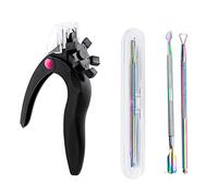 Nail Clippers for Acrylic Nails,Nail Tip Cutter,Acrylic Nail Clipper ,Stainless Steel False Nail Trimmer , with Cuticle Pusher Cuticle Remover, for Salon Home Nail Art