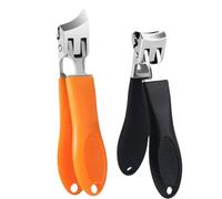 Nail Clippers for Men, 2 Pieces Anti-splash Nail Trimmer - Slanted Toenail Clippers | for Adults and Seniors Manicure Home and Travel