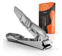 Nail Clippers for Men with Catcher, Professional Nail Clippers of Heavy Duty No Splash Self-Collecting, Stainless Steel Toenail Clippers for Fingernail and toenails,Nail Cutter for Seniors Adult Women