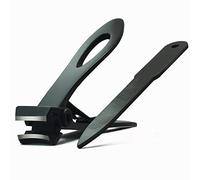 Nail Clippers for Thick Nails 15mm Wide Jaw Stainless Steel Fingernail and Toenail Clipper Set with Nail File Nail Cutter Accessories for Men and Women Black