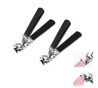 Nail Clippers for Thick Nails, 2025 New Soft Grip Rubber Handle Fingernail Clippers for Effortless Nail Care, Stainless Steel Sharp Sturdy Trimmer, Thick Nail Cutter for Senior, Men and Women (2 Set)