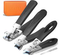 Nail Clippers for Thick Nails, 2026 Germany Ultra Sharp Angled Head Toenail Clippers for Seniors Toenails, 45° Slanted & Wide Jaw Opening Nail Clippers for Men Women, 5PCS