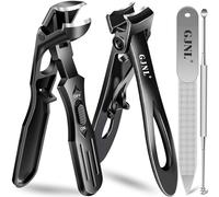 Nail Clippers for Thick Nails Stocking Stuffers for Men, Upgrade Angled Head Large German Toe Nail Clippers for Men with Catcher, Heavy Duty Fingernail Clippers with Wide Opening Mens Women
