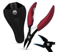 Nail Clippers for Toenails in Leather Case, Toenail Pliers for Thick, Hard Ingrown Nails, Stainless Steel Nail Clippers, Pedicure, Professional Foot Care Nail Trimmer, Toenail Clippers, Nail Scissors