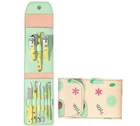 Nail Clippers Kit 9 PCs Set Fruits Design Stainless Steel Nail Clippers Set with Folding Bag Manicure Cutter Kits Scissors Makeup Beauty Tool Manicure Set ()