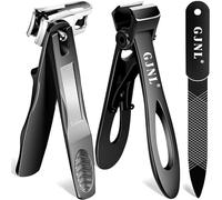 Nail Clippers - Large Toe Nail Clippers for Thick Nails with 17mm Straight Wide Opening, Upgrade 360°Rotary Toenail Clippers for Seniors Thick Toenails Sharp Fingernail Clippers Heavy Duty Nail Cutter