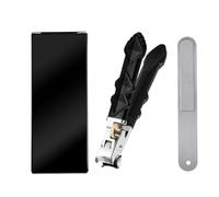 Nail Clippers Set, 180° Wide Jaw Opening Toe Nail Clippers for Thick Nails, Stainless Steel Long Large Open Nail Clipper, Suitable for Men Women (Multicolor)