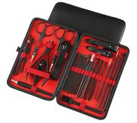 Nail Clippers Set 24PCS Stainless Steel Nail Clipper Set Eyebrow Clip Acne Needle Scissors Pliers Pedicure Knife Dead Skin Removal Tools Nail Kit