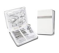 Nail Clippers Set, 26 Piece Set Stainless Steel Nail Clippers Set Household Nail Cutter Suit with Box Trimmer Grooming Manicure Pedicure Nail Tools,Personal C, (White)