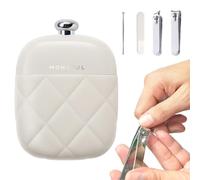 Nail Clippers Set, 4-in-1 Stainless Steel Toiletry Tool - Curved Nail Scissors with Case | For Women, Men, Seniors and Seniors at Salon and Salon Work