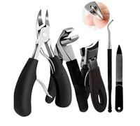 Nail Clippers Set 5 PCs with Rotating Leather Bag Professional Trimmer Pedicure Manicure Care Tools Gift Care Set