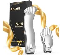 Nail Clippers Set,Gag Gifts Funny,Stocking Stuffers for Adults Men Him,White Elephant Gifts for Adults, Cool Stuff Gadgets for Men Dad Boyfriend Father Husband Friends,Mens Gifts Ideas (Silver)