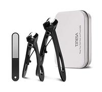 Nail Clippers Set Large Opening for Thick Nails, Sharp Toenail Clippers Large with File, High-Quality Fingernail Clippers Small, Stainless Steel Manicure Nail Clippers Set, Professional Nail Clipper