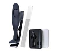 Nail Clippers Set,Large Wide Jaw Long Handle Nail File,Toenail Clippers with Angled Head,Easier Cutting Fingernail Clipper, Ergonomic Design Nail File for Home Travel