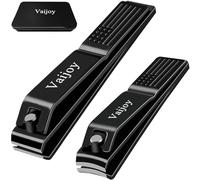 Nail Clippers Set with Fingernail Toenail Clipper Cutters Stainless Steel Sharp Sturdy Trimmer Set for Men Women with Tin Case