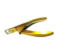 Nail Clippers Tip Cutters for Acrylic False Fake Gel Artificial Nails Rustproof Sharp Professional Manicure Pedicure Trimmer Nail Care Tools (Gold)