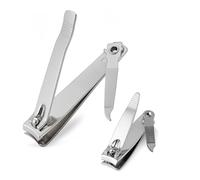 Nail Clippers, Toe Nail Clippers for Thick Nails, Large Stainless Steel Nail Cutter for Fingernail Toenail, Sharp Set with/Without Nail File Options (Small and Large)