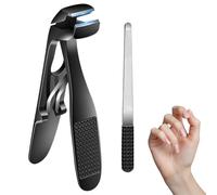 Nail Clippers, Toe Nail Clippers for Thick Nails, Professional Nail Clippers, Angled Head Long Handled Toenail Clipper for Seniors, Nail Clipper and File Set