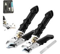 Nail Clippers,Two Types of Flat Mouth + Oblique Mouth,Splash-Proof,Water Proof,Double Configuration,Easy to Clean,Two