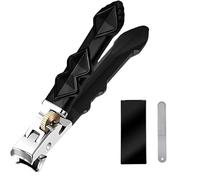 Nail Clippers - Wide Jaw Opening Long Handled for Seniors, Ultra Sharp Stainless Steel Large Opening Splash-Proof Nail Clipper