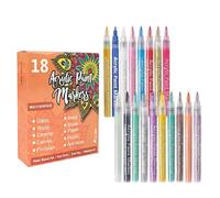 Nail Coloring Pen 18-Color Fine Tip Long Lasting Painting Pen