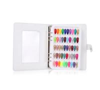 Nail Colour Display Book with 150 Clear Nail Tips, Premium Nail Polish Swatch Book for Salon & Professionals, Adjustable Nail Color Chart Board, Portable Gel Polish Sample Organiser with Number Sticke