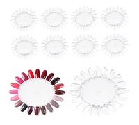 Nail Colour Display Wheel, Clear False Tips Palette, Transparent Nail Tips Nail Art Practice Wheel, Nail Polish Color Display Chart, Nail Polish Swatch Sticks, Nail Tip Art Practice Display Wheels