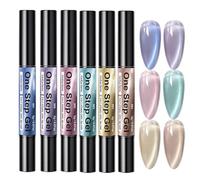 Nail Colour Pens 6 Pieces Magnetic Drying Long Lasting