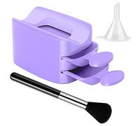 Nail Container - Manicure Kit, Powder Tray | Portable Double-Layer Nal Art Holder with Rhinestone Gem Decoration, Glitter Saver Box for Hand Care, Nails Tech Tools, and DIY Manicure Projects