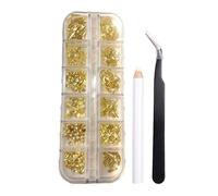 Nail Crystals - DIY 3D Gems with Tweezer Pen | Nail Design with Multiple Shapes, Women Artificial Enamel Acrylic Birthday Christmas Wedding Date Stage Party Holiday