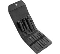 Nail Cutter Kit 12 Piece Clipper Set Stainless Steel Home Portable Manicure High-end Scissors Dead Skin Hand Trimming Tool Clippers(Black)