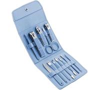 Nail Cutter Kit 12 Piece Clipper Set Stainless Steel Home Portable Manicure High-end Scissors Dead Skin Hand Trimming Tool Clippers(Blue)